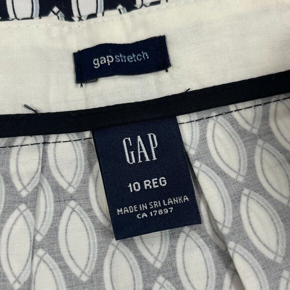 Gap A-Line Y2K stretch skirt in white and Navy size 10 - Picture 4 of 8